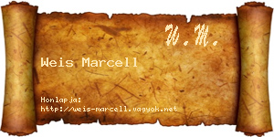 Weis Marcell névjegykártya